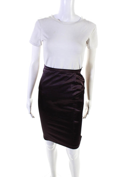 D&G Dolce & Gabbana Womens Knee Length Pencil Skirt Purple Size 26