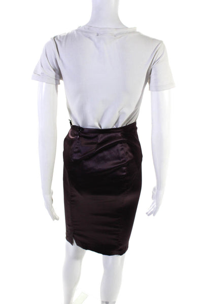 D&G Dolce & Gabbana Womens Knee Length Pencil Skirt Purple Size 26