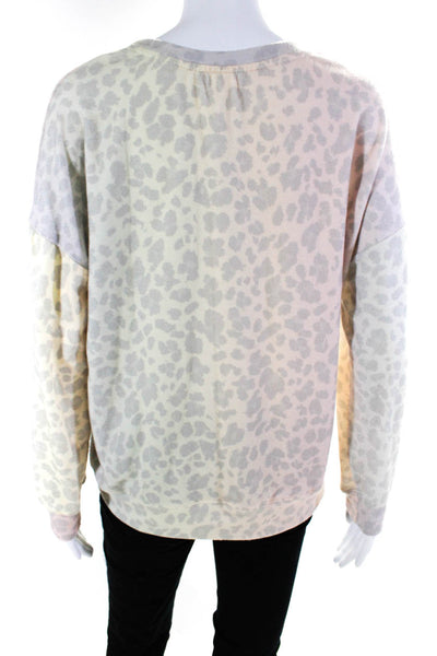 Sundry Women's Animal Print Crewneck Pullover Sweater Multicolor Size 0
