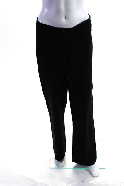 Elie Tahari Womens Zipper Fly High Rise Pleated Dress Pants Black Size 8