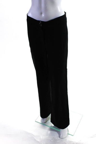 Elie Tahari Womens Zipper Fly High Rise Pleated Dress Pants Black Size 8