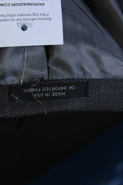 Hart Schaffner Marx Mens Wool Long Sleeve Notched Collared Blazer Gray Size 44