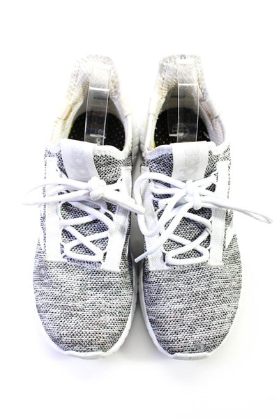 Adidas Women's Round Toe Lace Up Rubber Sole Sneaker Gray White Size 7.5