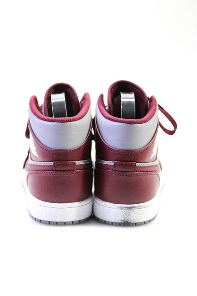 Air Jordan Women's High Top Rubber Sole Color Block Sneaker Burgundy Size 8