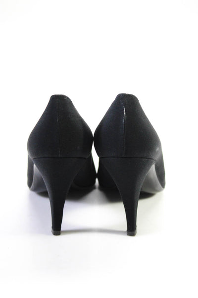 Rene Mancini Womens Pointed Toe Front-Knot Stiletto High Heels Pumps Black Size9