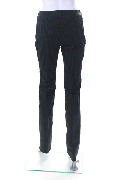 Catherine Malandrino Womens High Rise Pinstriped Dress Pants Navy Blue Size 4