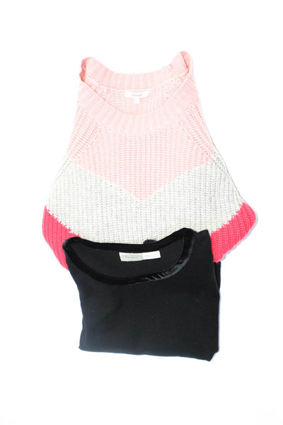 Neiman Marcus Splendid Womens Sweaters Tops Black Size L Lot 2
