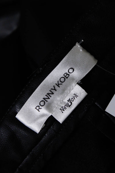 Ronny Kobo Womens Hook & Eye Zipped Skinny Leg Dress Pants Black Size EUR30