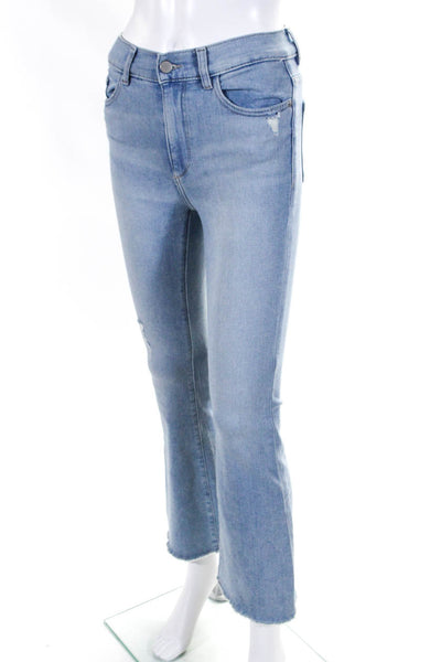 DL1961 Womens High Rise Light Wash Instasculpt Crop Jeans Blue Size 24