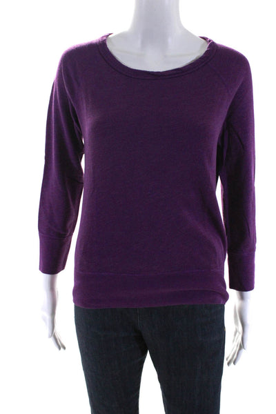 Standard James Perse Women's Crewneck Long Sleeves Blouse Purple Size 1