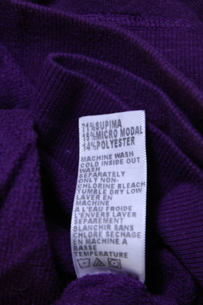 Standard James Perse Women's Crewneck Long Sleeves Blouse Purple Size 1