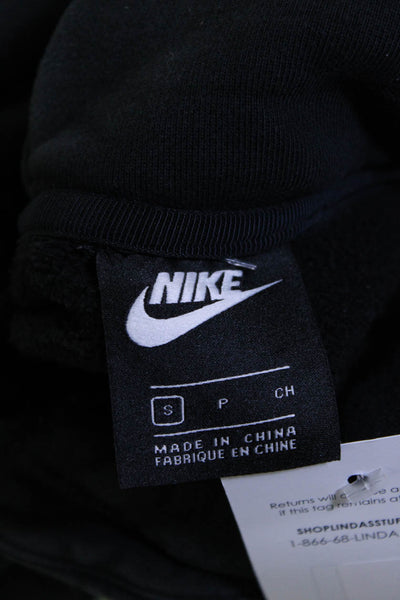 Nike Women's Hood Long Sleeves Pockets Sweatshirt Black Size S