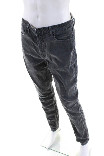 Monfrere Men's Five Pockets Straight Leg Denim Pant Gray Size 34
