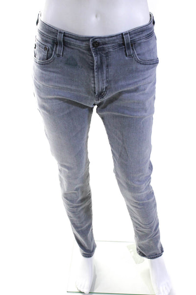 AG Men's Five Pockets Straight Leg Denim Pant Gray Size 33
