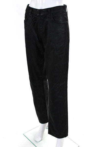 J Brand Women's Midrise Five Pockets Straight Leg Coat Denim Pant Black Size 32