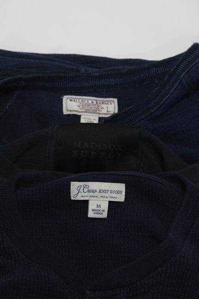 J Crew Madison Supply Wallce & Barnes Mens Henleys T-Shirts Navy Size M L Lot 3