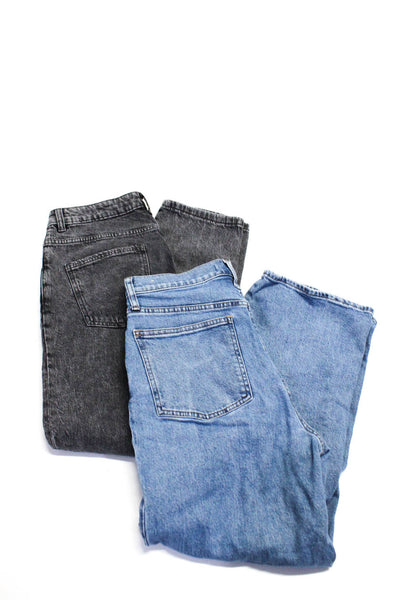 Zara Madewell Womens Cotton Full Button Straight Leg Jeans Blue Size 8 28 Lot 2