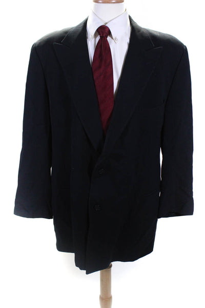 Emporio Armani Mens Buttoned Darted Collared Long Sleeve Blazer Navy Size EUR48