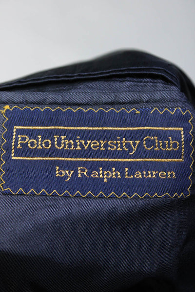 Polo University Club By Ralph Lauren Mens Stripe Buttoned Blazer Navy Size EUR42