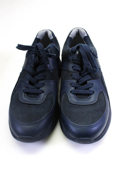 Everlane Unisex Adults Leather Round Toe Low Top Sneakers Navy Size W8 M6