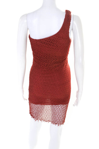 IRO Womens Netted Layered Sleeveless One Sleeve Mini Dress Red Size 34 XS