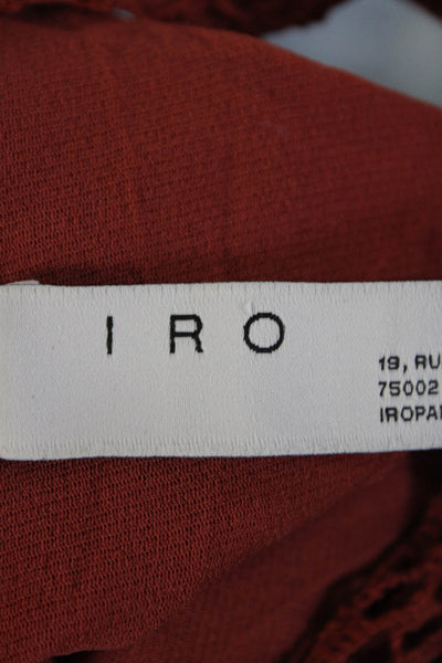 IRO Womens Netted Layered Sleeveless One Sleeve Mini Dress Red Size 34 XS