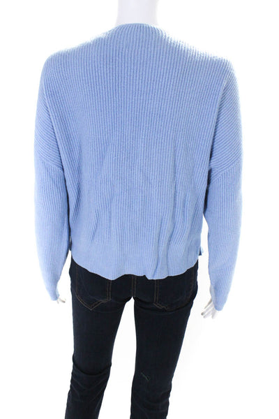 Apparis Women's V Neck Button Down Cardigan Sweater Blue Size L