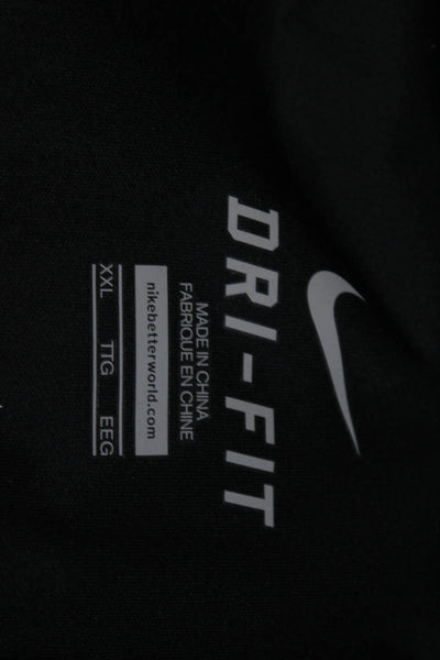 Nike Mens High Neck Full Zip Workout Athletic Vest Black Size XXL