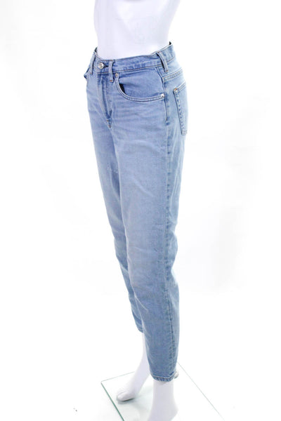 Everlane Womens Denim Light Wash Mid-Rise Straight Leg Cheeky Jeans Blue Size 25