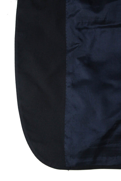 Lanvin Mens Wool Notched Lapel Long Sleeve Two Button Blazer Jacket Blue Size 38