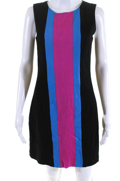 Trina Turk Womens Sleeveless Body Con Dress Black Pink Size 2