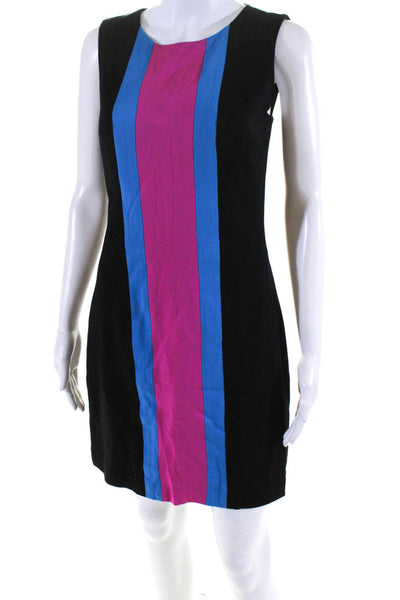 Trina Turk Womens Sleeveless Body Con Dress Black Pink Size 2