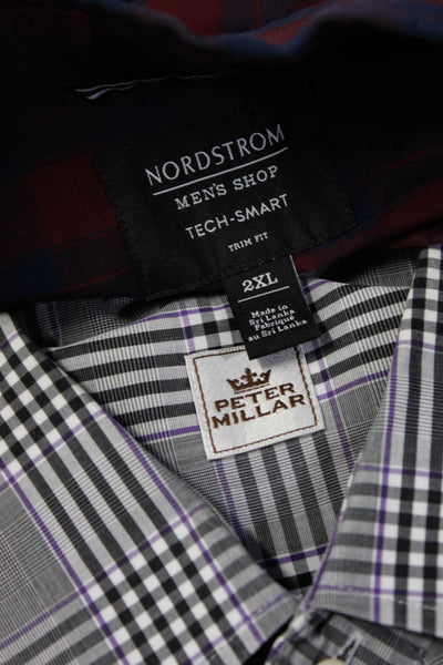 Peter Millar Nordstom Mens Plaid Long Sleeve Button Up Shirt Size XL 2XL Lot 2