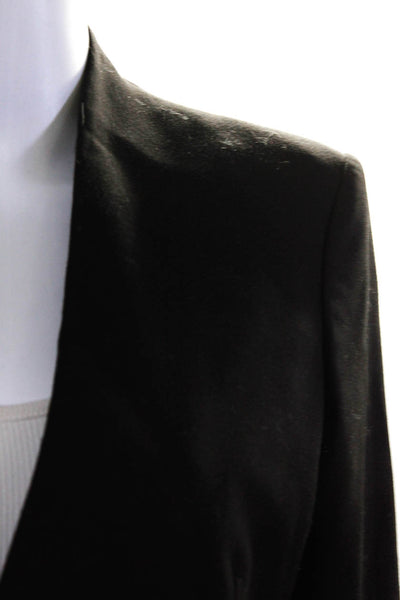 Helmut Helmut Lang Womens V Neck One Button Blazer Jacket Black Size 4