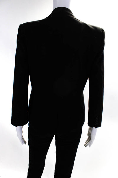 Helmut Helmut Lang Womens V Neck One Button Blazer Jacket Black Size 4