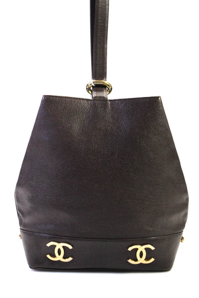 Chanel Womens E2300496 Chanel Sling Shoulder Brown Caviar Leather Sling Bag