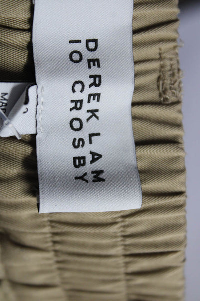 Derek Lam 10 Crosby Womens Cotton Hook Close High-Rise Jogger Pants Beige Size 0