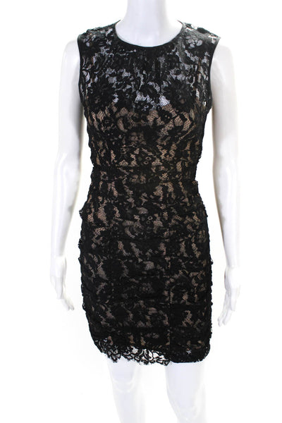 Nanette Lepore Women's Sleeveless Lace Mini Dress Black Size 0