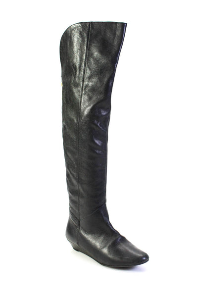 Steven By Steve Madden Women's Intyre Leather Knee High Boots Black Size 5.5