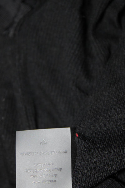 Samantha Eng Womens 3/4 Sleeve Cardigan Sweater Pants Set Black OS Medium