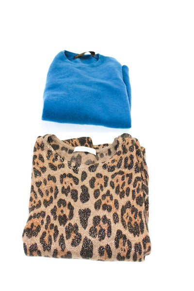 Neiman Marcus Women's Knit Top Crewneck Sweater Brown Blue Size L OS Lot 2