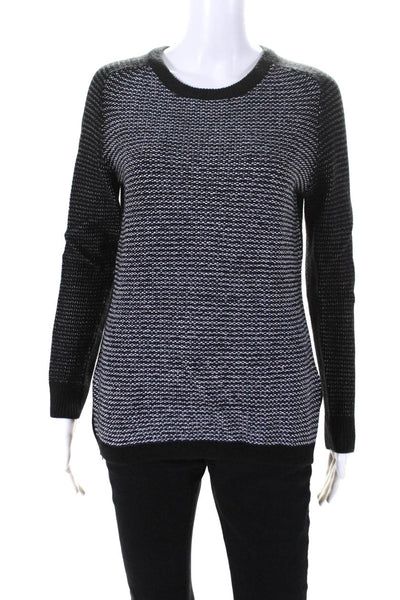 Claudie Pierlot Womens Merino Wool Spotted Colorblock Sweater Black Size 1