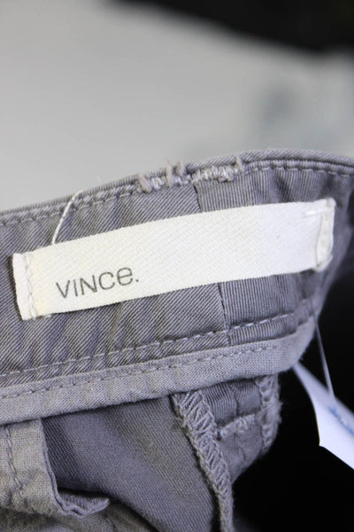Vince Womens Flat Front High Rise Slim Straight Khaki Chino Pants Gray Size 32