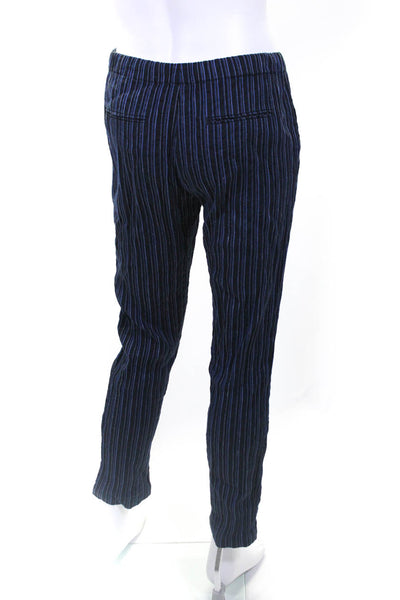 Vince Mens Striped Elastic Drawstring Waist Casual Skinny Pants Navy Blue Size L
