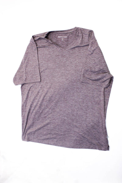 7 Diamonds Men's Short Sleeve V-Neck Activewear T-shirt Purple Size XXL, Lot 2