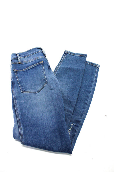 Frame Womens 'Le High Skinny' Distressed Knee Medium Wash Jeans Blue Size 27