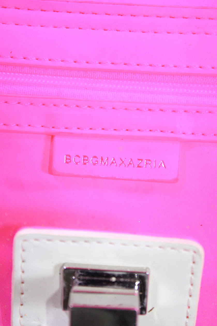 BCBGMAXAZRIA Women s Latch Lock Clutch Handbag Pink Size M Shop