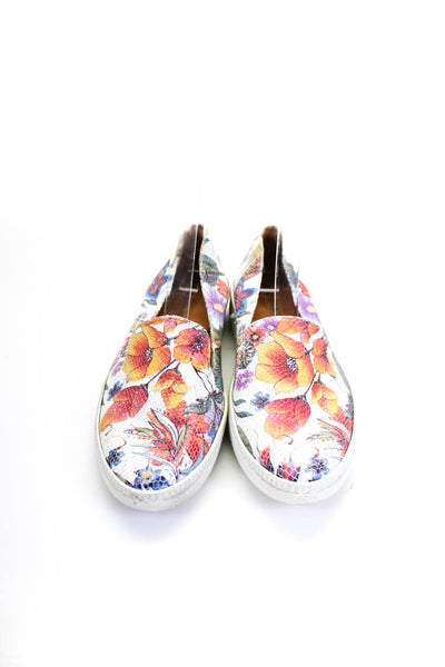 Andre Assous Women's Round Toe Rubber Sole Slip-On Loafers Shoe Floral Size 8