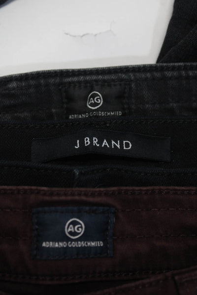 J Brand Adriano Goldschmied Womens Skinny Jeans Black Red Gray Size 28 31 Lot 3