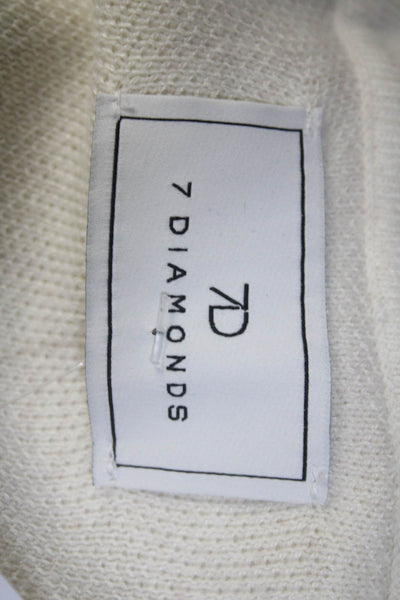7 Diamonds Men's Collar Long Sleeves Pullover Sweater Cream Size XXL